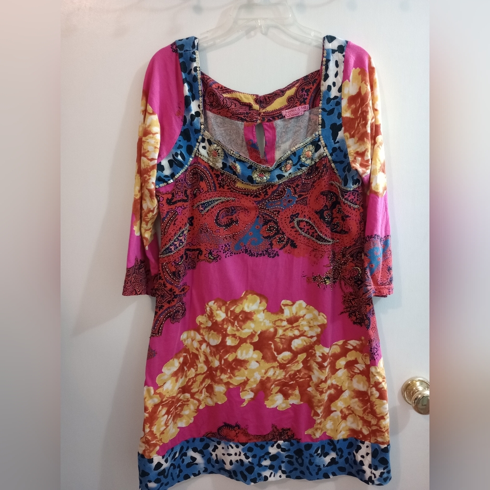 Bright print dress